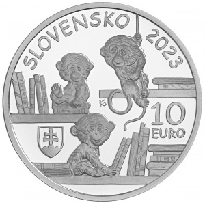 Аверс монеты Словакия, 10 евро, 2023, 100 лет со дня рождения Кристы Бендовой