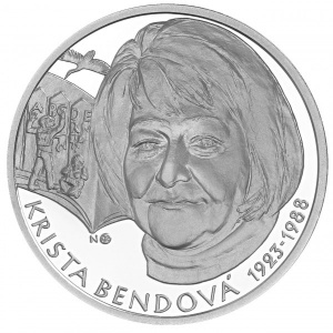 Реверс монеты Словакия, 10 евро, 2023, 100 лет со дня рождения Кристы Бендовой