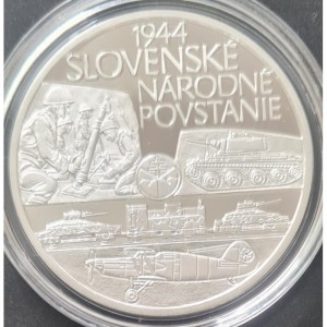Реверс монеты Словакия, 10 евро, 2024, 80 лет Словацкому национальному восстанию