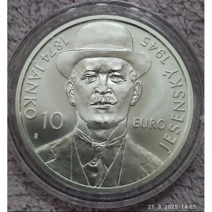 Реверс монеты Словакия, 10 евро, 2024, 150 лет со дня рождения Янко Есенского