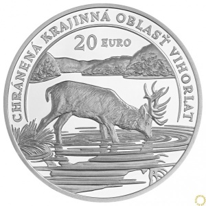Реверс монеты Словакия, 20 евро, 2023, Охраняемая ландшафтная зона - Вигорлат
