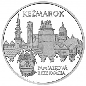 Реверс монеты Словакия, 20 евро, 2025, Объект культурного наследия Кежмарок