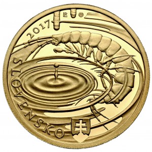 Аверс монеты Словакия, 100 евро, 2017, Мировое природное наследие - Словацкий Карст