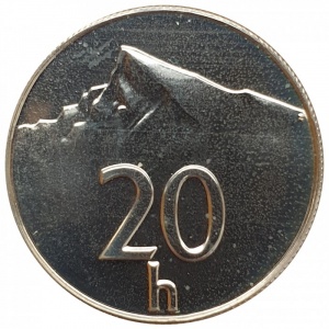 Реверс монеты Словакия, 20 геллеров, 1993