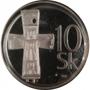 Реверс монеты Словакия, 10 крон, 1993