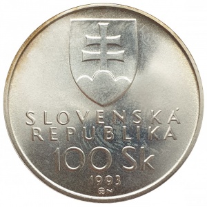 Аверс монеты Словакия, 100 крон, 1993, Национальная независимость