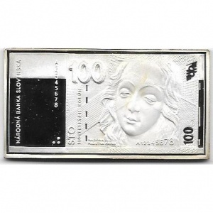 Аверс монеты Словакия, 100 крон, 2003, Банкноты - Мадонна Левока