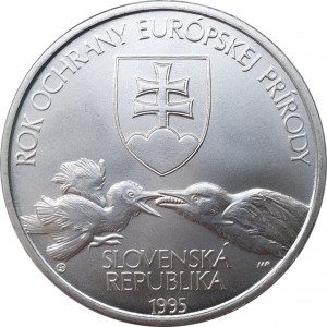 Аверс монеты Словакия, 200 крон, 1995, Год охраны европейской природы