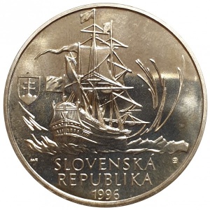 Аверс монеты Словакия, 200 крон, 1996, 250 лет со дня рождения Морица Август Бенёвского