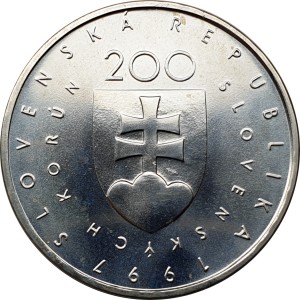 Аверс монеты Словакия, 200 крон, 1997, 150 лет со дня рождения Светозара Гурбан-Ваянского