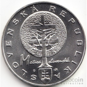 Аверс монеты Словакия, 200 крон, 1997, 200 лет со дня рождения Стефана Мойеса