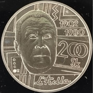Реверс монеты Словакия, 200 крон, 2002, 100 лет со дня рождения Людовита Фулла