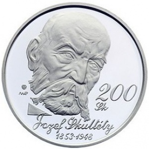 Реверс монеты Словакия, 200 крон, 2003, 150 лет со дня рождения Йозефа Шкультеты