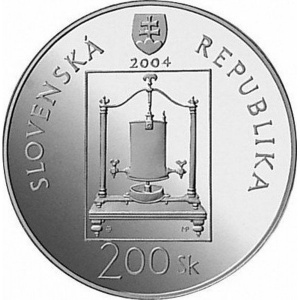 Аверс монеты Словакия, 200 крон, 2004, 300 лет со дня рождения Иоганна Андреаса фон Зегнера
