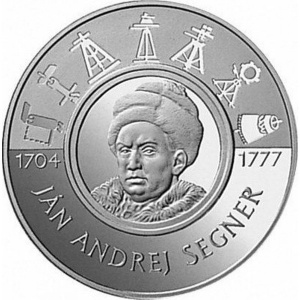 Реверс монеты Словакия, 200 крон, 2004, 300 лет со дня рождения Иоганна Андреаса фон Зегнера