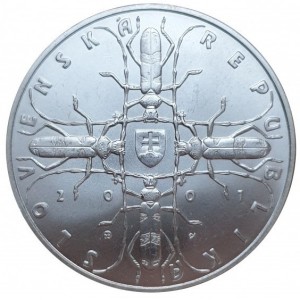 Аверс монеты Словакия, 500 крон, 2001, Национальный парк Малая Фатра