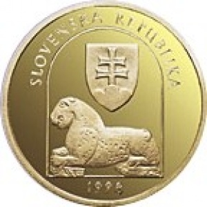 Аверс монеты Словакия, 5000 крон, 1998, Всемирное наследие Юнеско - Спишский Град