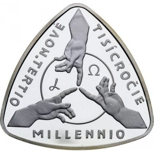 Реверс монеты Словакия, 5000 крон, 2001, Третье тысячелетие