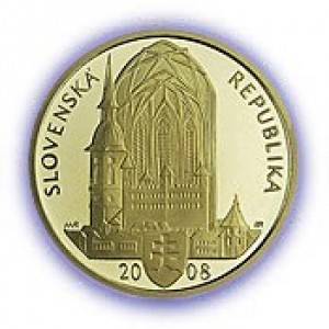 Аверс монеты Словакия, 5000 крон, 2008, 400 лет Коронации Матьяша II