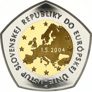 Реверс монеты Словакия, 10.000 крон, 2004, Присоединие к ЕC