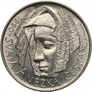 Реверс монеты Словакия, 50 крон, 1990, Агнесса Чешская