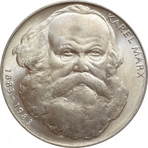 Реверс монеты Словакия, 100 крон, 1983, 100 лет со дня смерти Карла Маркса