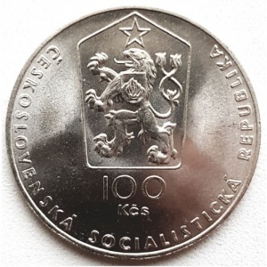 Аверс монеты Словакия, 100 крон, 1983, 100 лет со дня рождения Ярослава Гашека