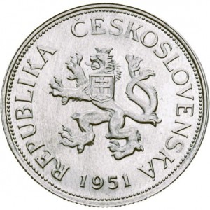 Аверс монеты Словакия, 5 крон, 1951-1952