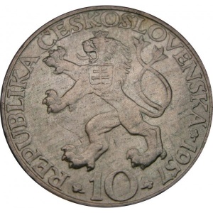 Аверс монеты Словакия, 10 крон, 1957, 250 лет Чешскому техническому университету