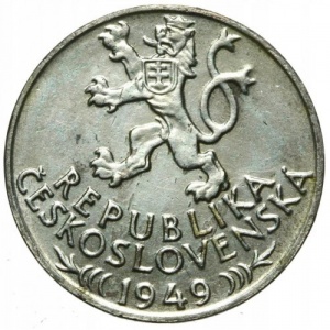 Аверс монеты Словакия, 100 крон, 1949, 700 лет Праву добычи серебра в Йиглаве