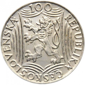 Аверс монеты Словакия, 100 крон, 1949, 70 лет со дня рождения Иосифа Сталина