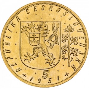 Аверс монеты Словакия, 5 дукатов, 1929-1951