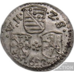 Аверс монеты Саксен-Веймар, 3 пфеннига, 1658-1661