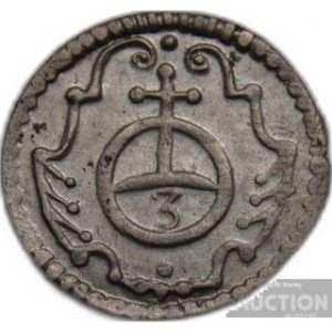 Реверс монеты Саксен-Веймар, 3 пфеннига, 1658-1661