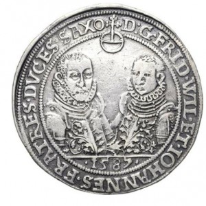 Аверс монеты Саксен-Веймар, 2 талера, 1587-1592
