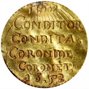 Реверс монеты Саксен-Веймар, ½ дуката, 1651-1652