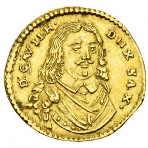 Аверс монеты Саксен-Веймар, ½ дуката, 1654