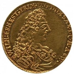 Аверс монеты Саксен-Веймар, 1 дукат, 1717, День рождения герцога Вильгельма Эрнста