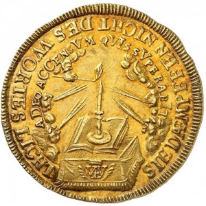 Аверс монеты Саксен-Веймар, 2 дуката, 1717, 200 лет реформации