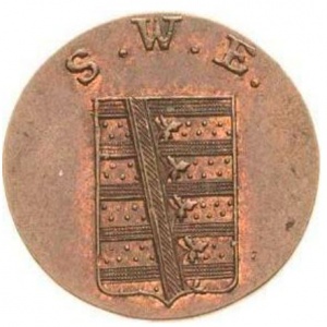 Аверс монеты Саксен-Веймар-Эйзенах, 1 пфенниг, 1821-1826