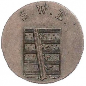Аверс монеты Саксен-Веймар-Эйзенах, 3 пфеннига, 1824