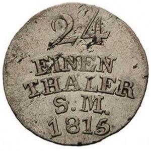 Реверс монеты Саксен-Веймар-Эйзенах, 1/24 талера, 1815