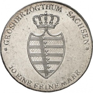 Аверс монеты Саксен-Веймар-Эйзенах, 1 талер, 1815