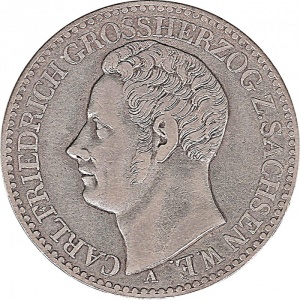 Аверс монеты Саксен-Веймар-Эйзенах, 1 талер, 1841
