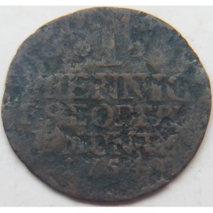 Реверс монеты Саксен-Веймар-Эйзенах, 1 пфенниг, 1750-1755