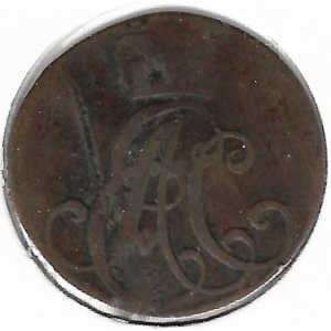 Аверс монеты Саксен-Веймар-Эйзенах, 2 пфеннига, 1756-1757, II GUTE PFENNIG
