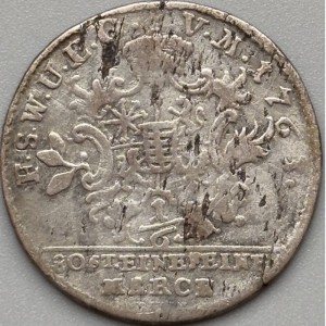 Реверс монеты Саксен-Веймар-Эйзенах, ⅙ талера, 1763-1764