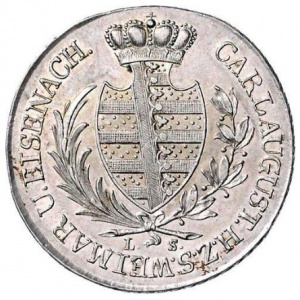 Аверс монеты Саксен-Веймар-Эйзенах, ½ талера, 1813