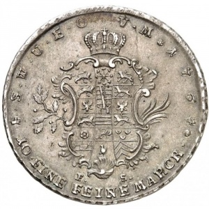 Реверс монеты Саксен-Веймар-Эйзенах, 1 талер, 1763-1765