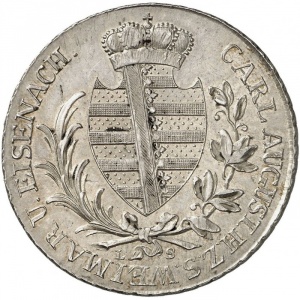 Аверс монеты Саксен-Веймар-Эйзенах, 1 талер, 1813